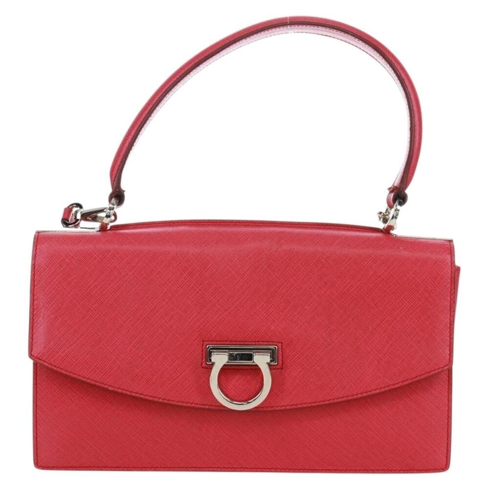 Salvatore Ferragamo Leather Gancini Handbag Pink